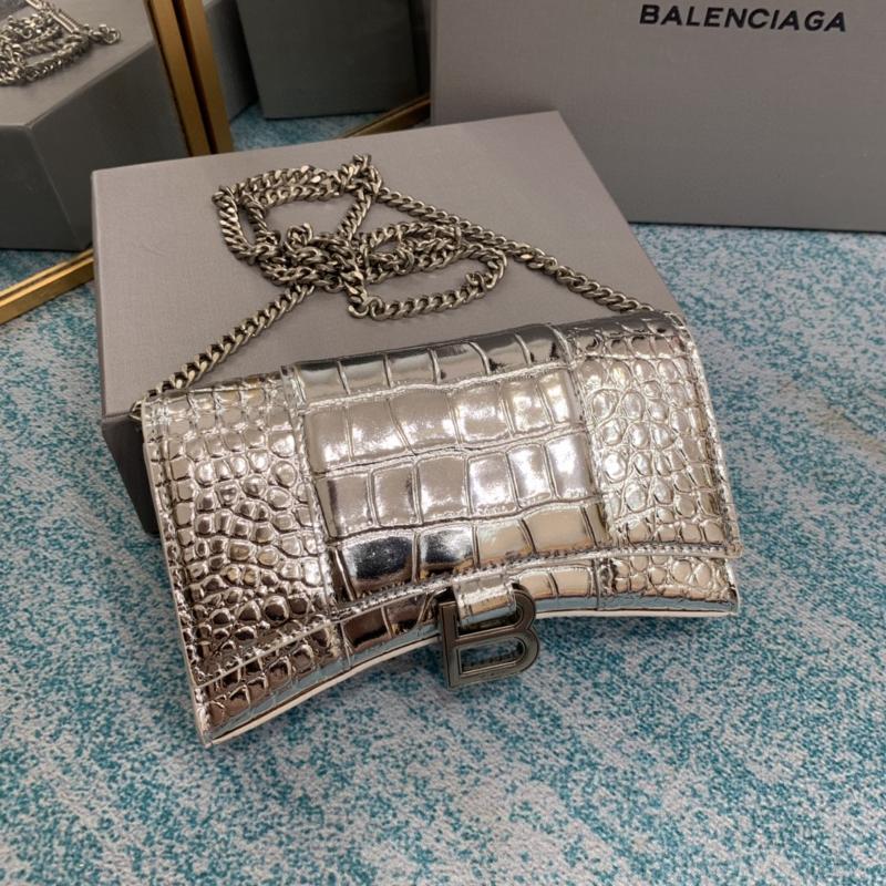 Balenciaga Bags 656050 Crocodile Silver